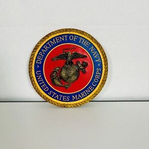 USMC Dept of the NAVY 9.5" Wall Plaque Stepping Stone Spoontiques US of America